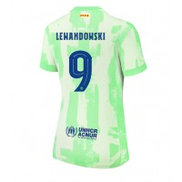 Camisa de Futebol Barcelona Robert Lewandowski #9 Equipamento Alternativo Mulheres 2024-25 Manga Curta